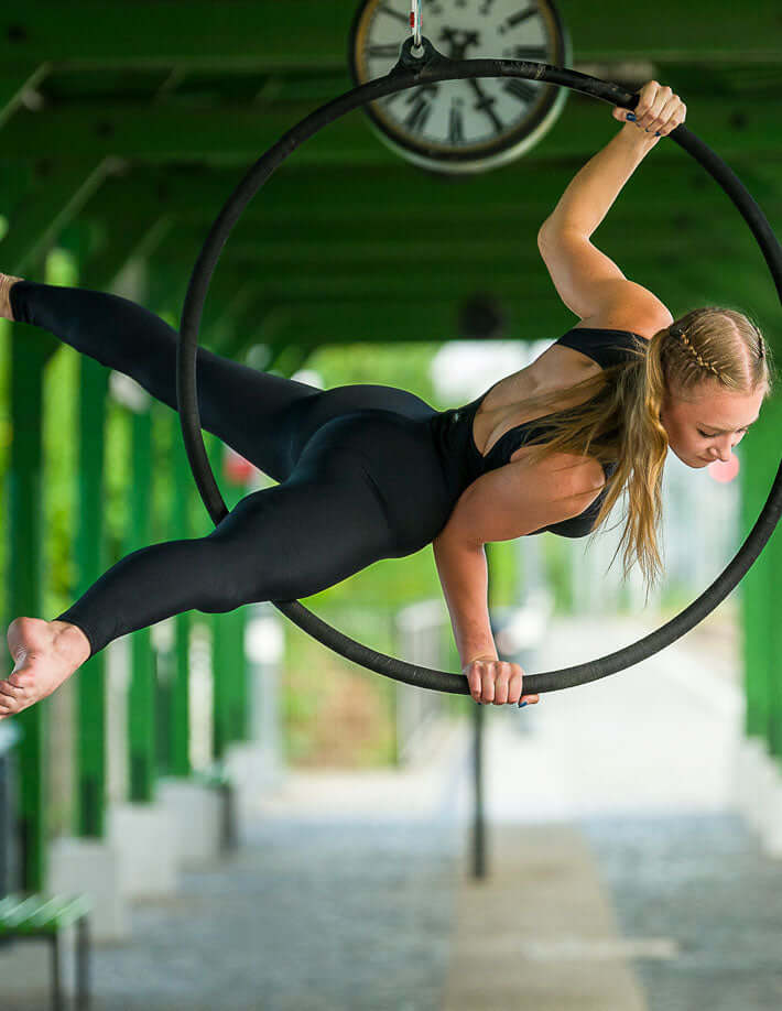 Aerial hoop unitard, leotard for fly yoga, silks - Luna - Image 9