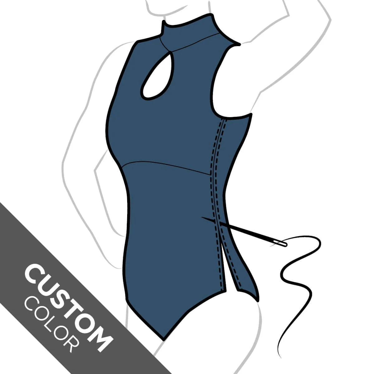 Custom leotard for gymnastics - Daria - Image 24