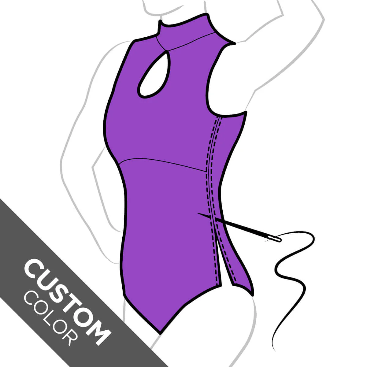 Custom leotard for gymnastics - Daria - Image 9