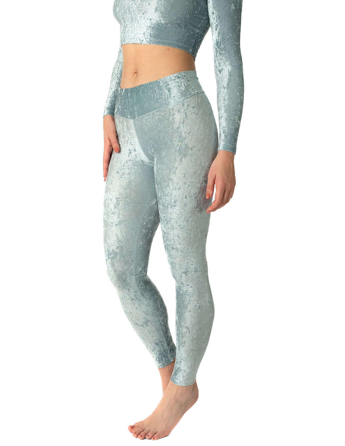 Velvet leggings, mid rise - Adriana - Image 16