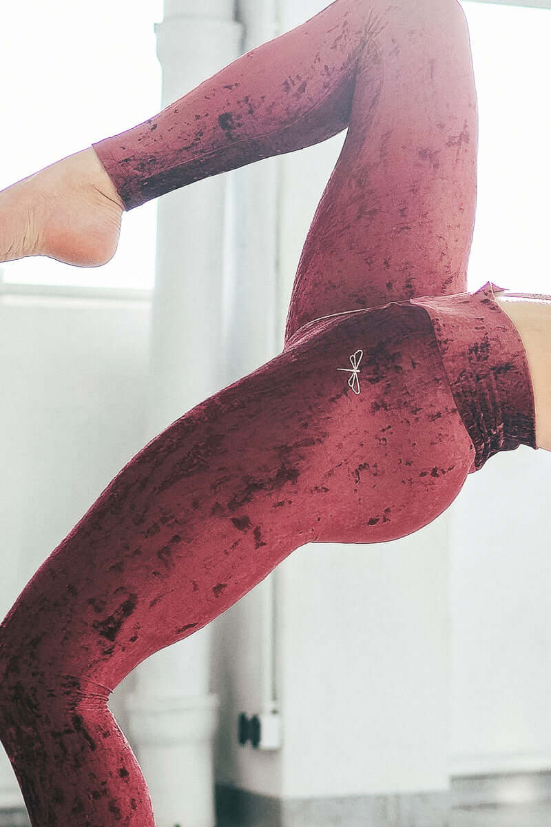 Velvet leggings, mid rise - Adriana - Image 33