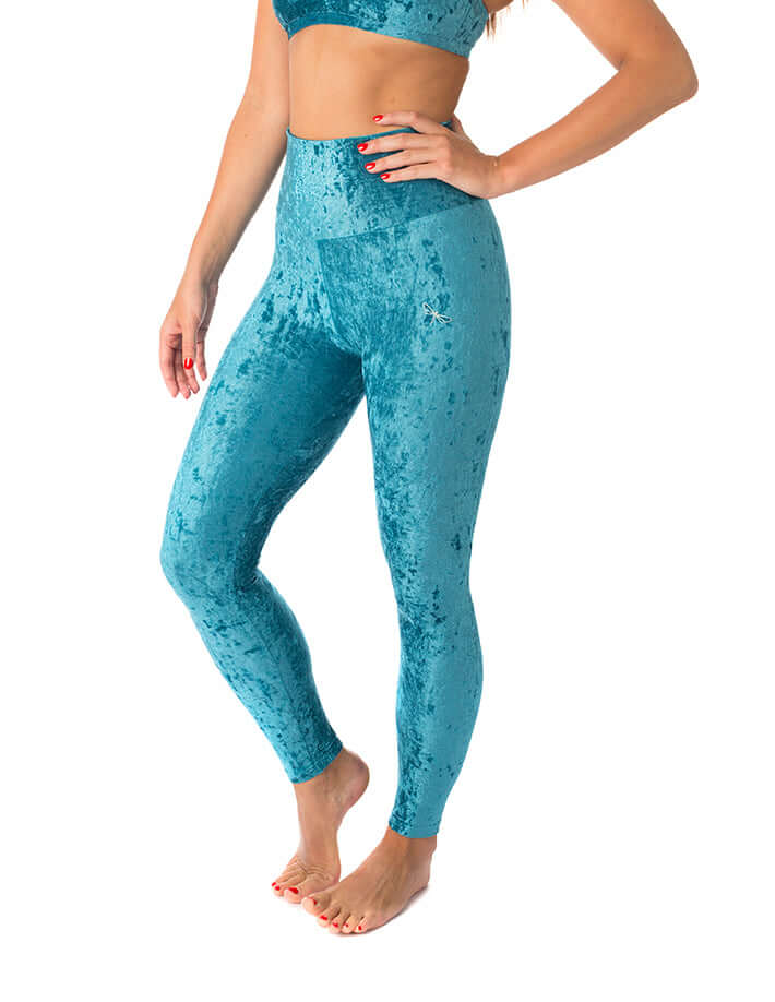 High waist velvet leggings - Adele - Image 10