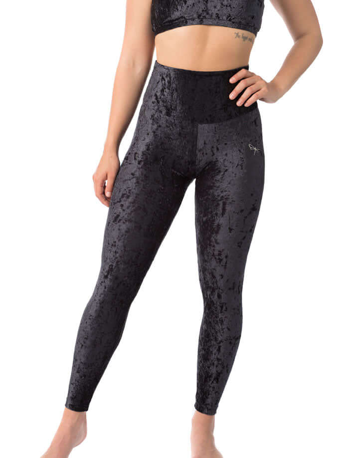 High waist velvet leggings - Adele - Image 13