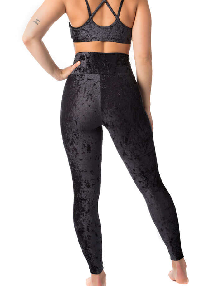 High waist velvet leggings - Adele - Image 15