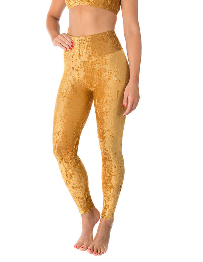 High waist velvet leggings - Adele - Image 17