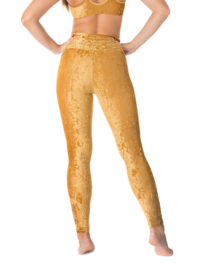 High waist velvet leggings - Adele - Image 18