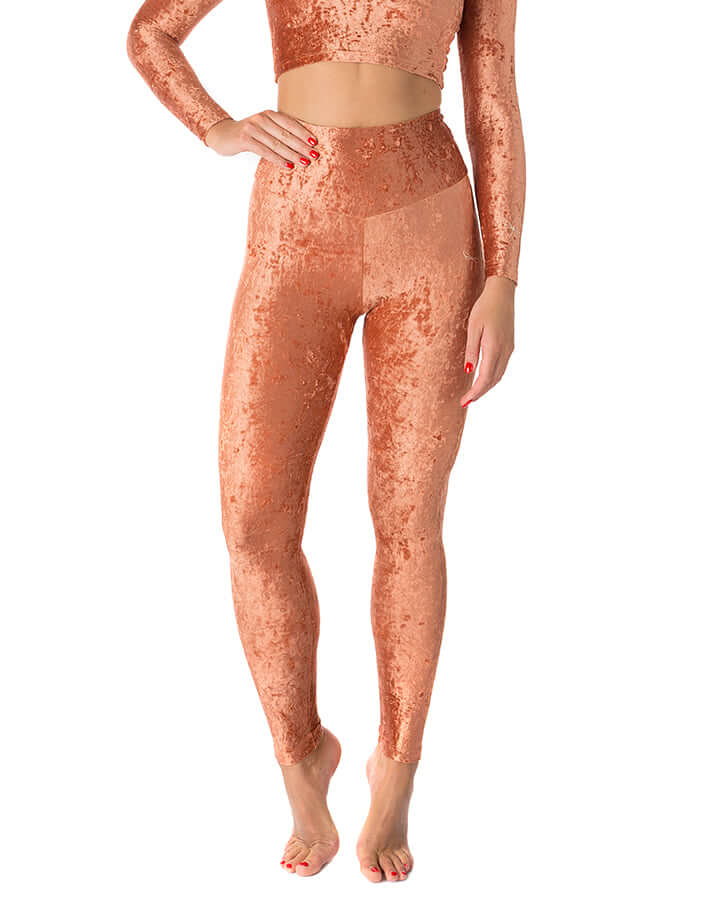 High waist velvet leggings - Adele - Image 19