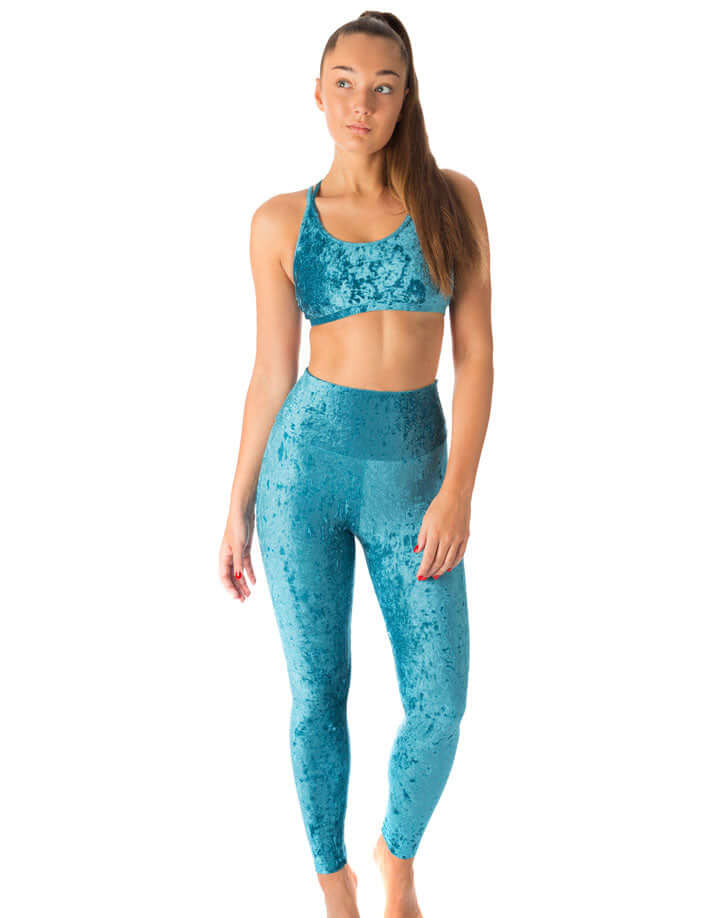 High waist velvet leggings - Adele - Image 9