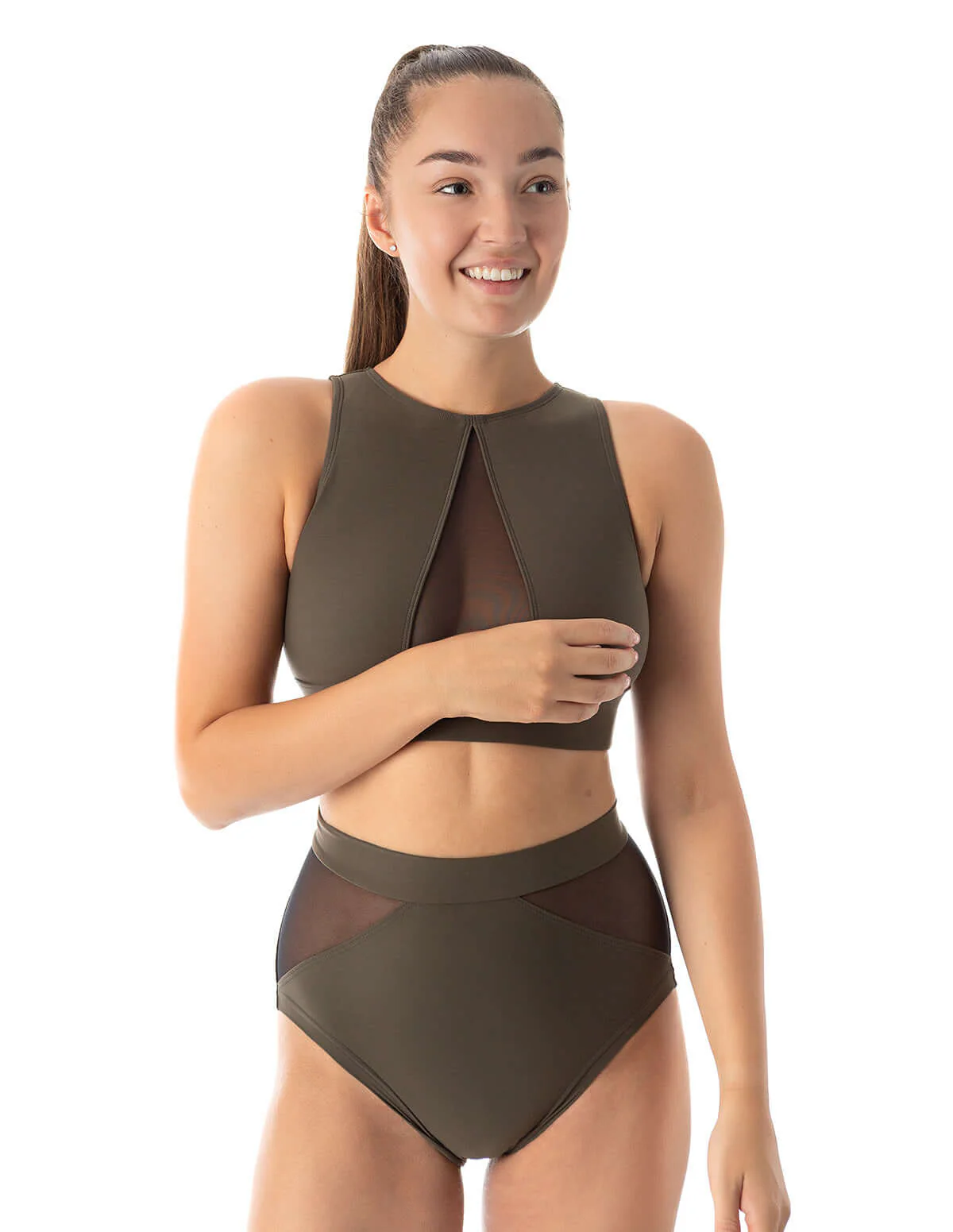 Mesh sports bra for pole dancing and yoga - Rachel - Image 19