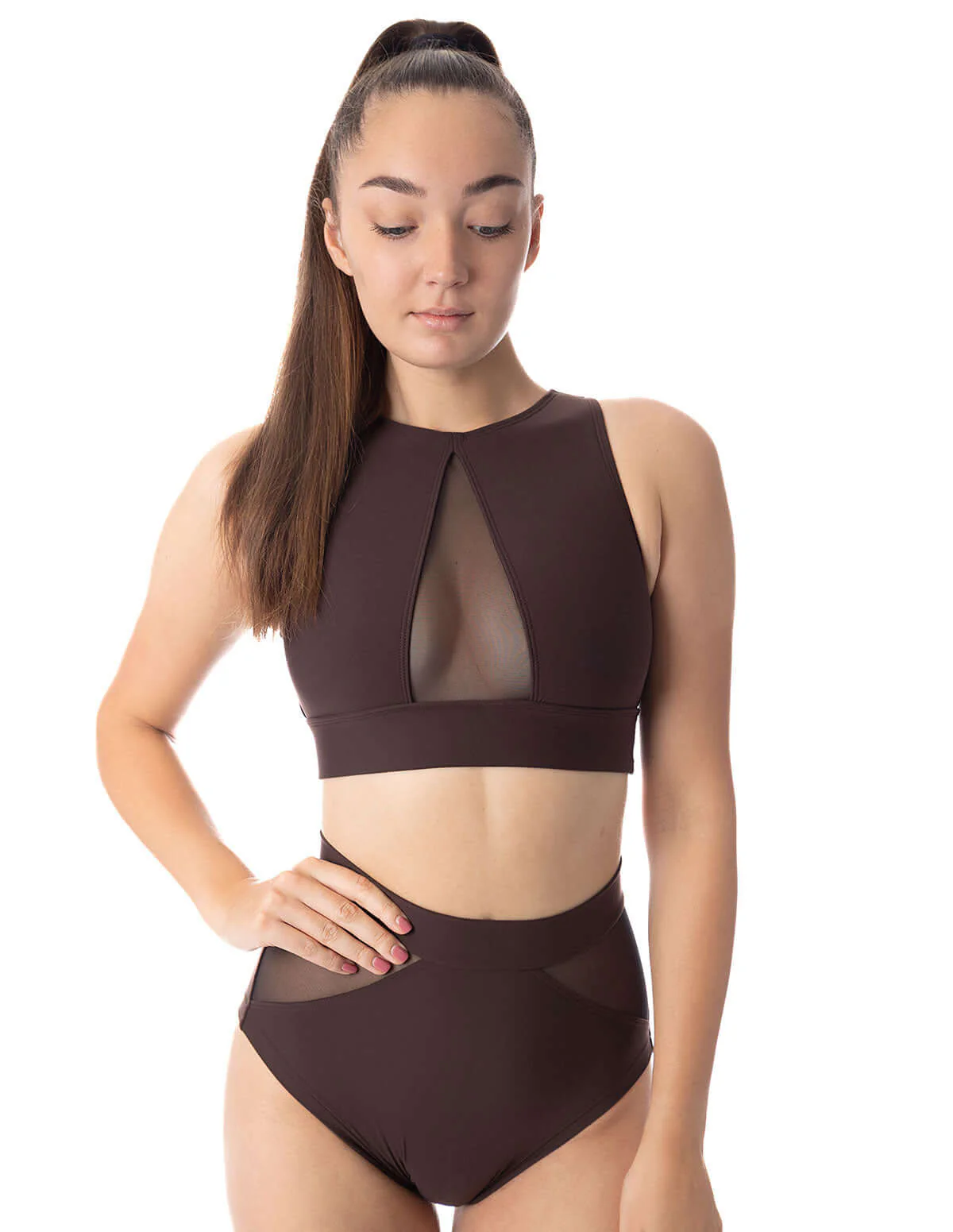 Mesh sports bra for pole dancing and yoga - Rachel - Image 25