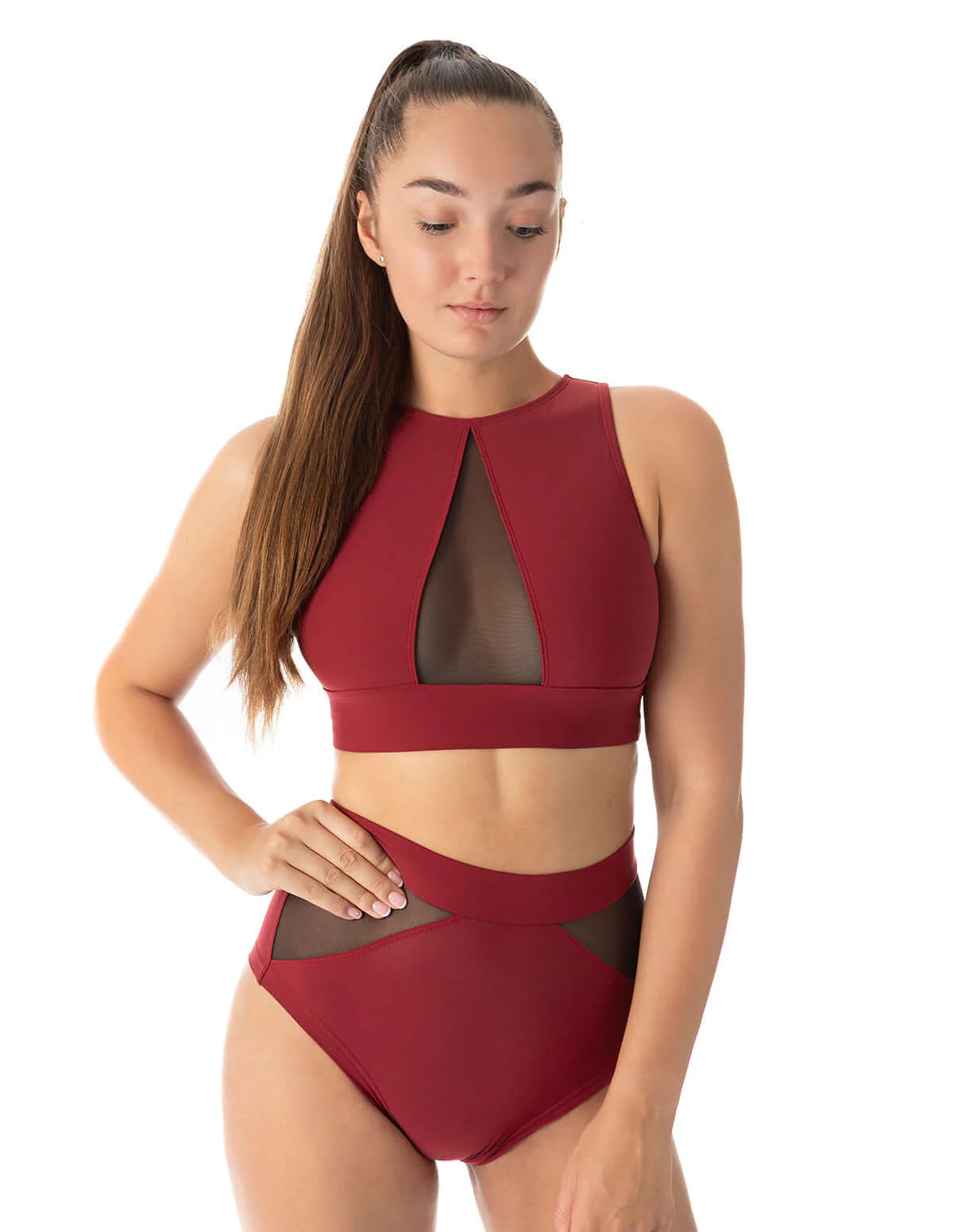 Mesh sports bra for pole dancing and yoga - Rachel - Image 49