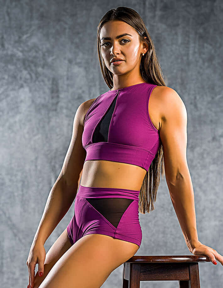Mesh sports bra for pole dancing and yoga - Rachel - Image 55