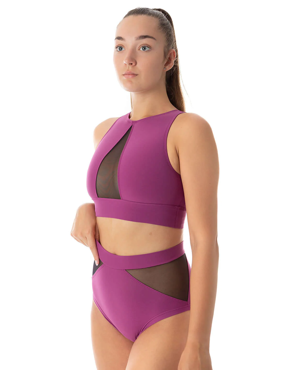 Mesh sports bra for pole dancing and yoga - Rachel - Image 57