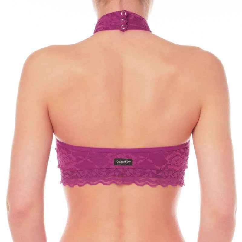Halter neck sports bra with lace - Lisette - Image 14