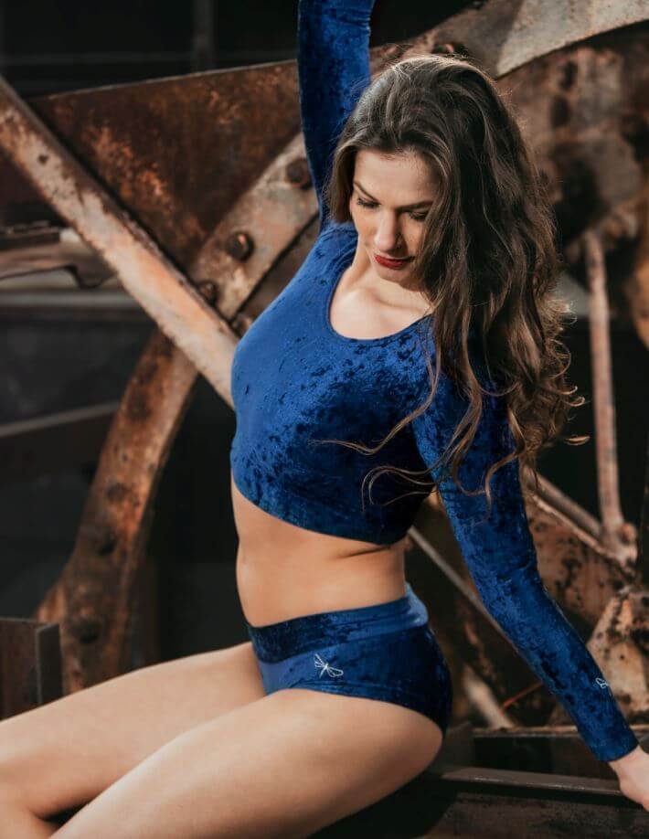 Velvet sport crop top - Pavi - Image 22