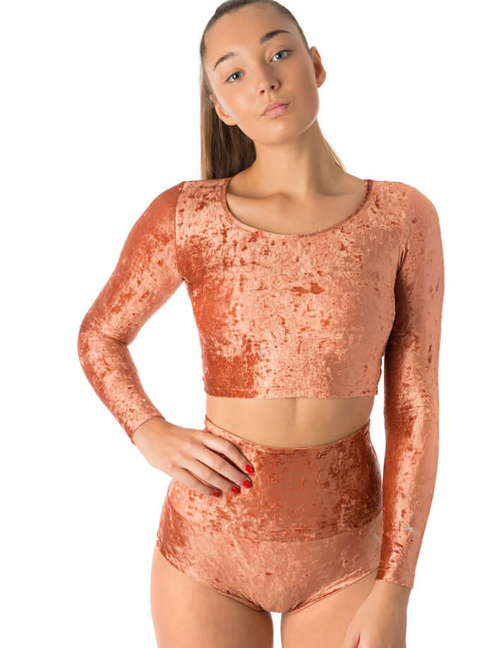 Velvet sport crop top - Pavi - Image 39