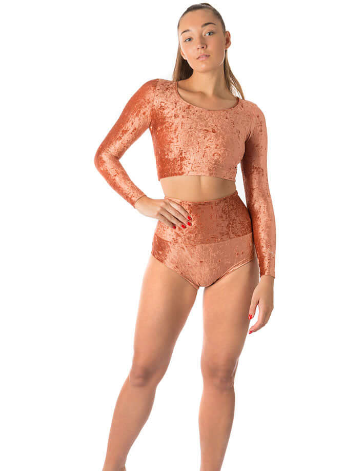 High waisted velvet pole shorts - Betty - Image 15