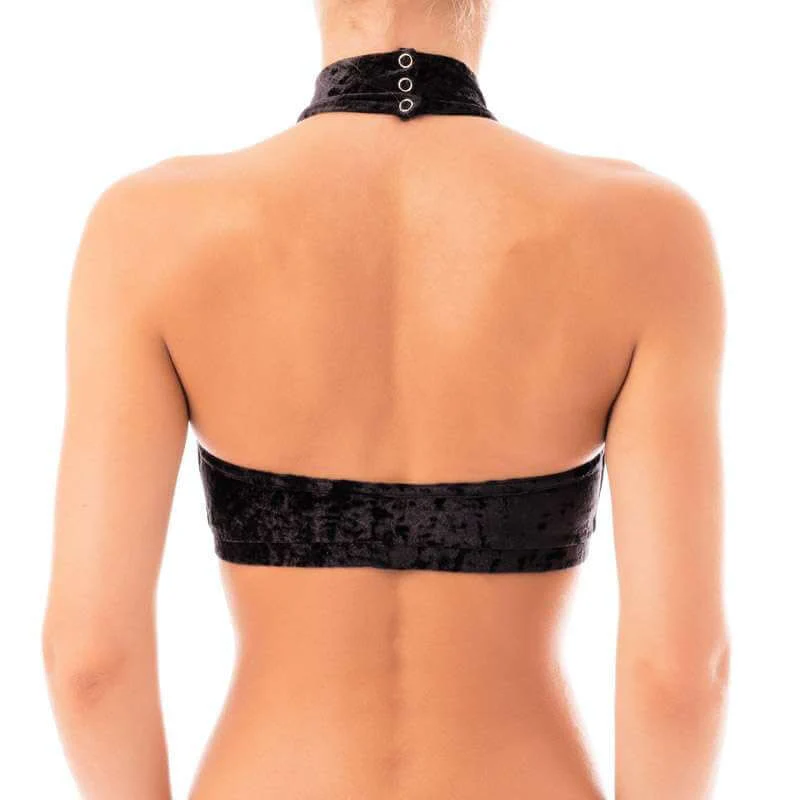 Velvet halter top sports bra - Lisette - Image 11