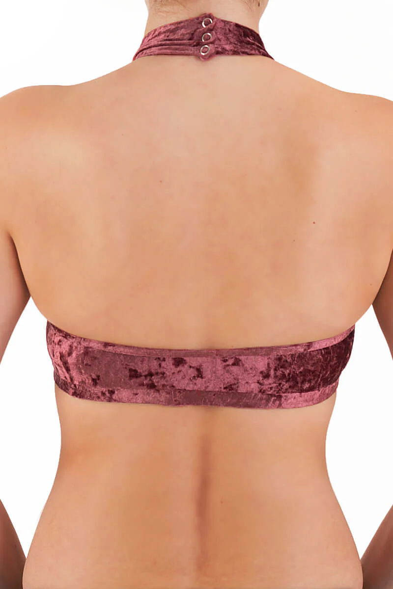Velvet halter top sports bra - Lisette - Image 20