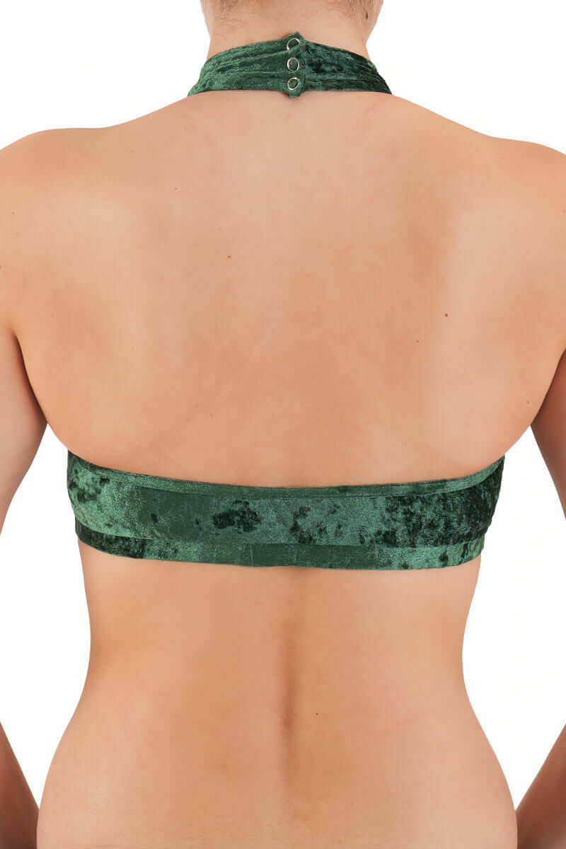Velvet halter top sports bra - Lisette - Image 24