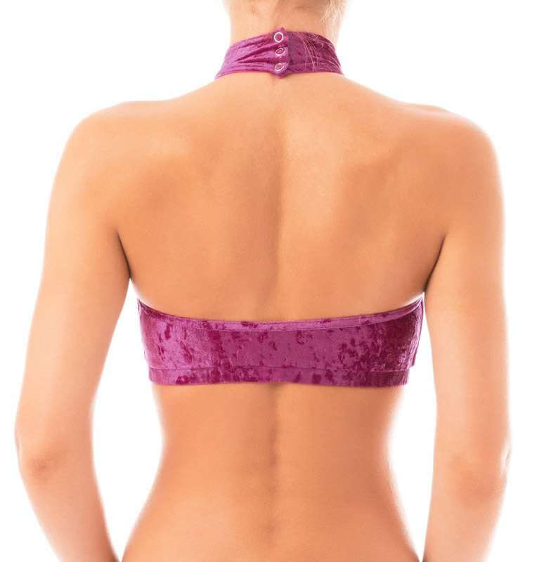 Velvet halter top sports bra - Lisette - Image 28