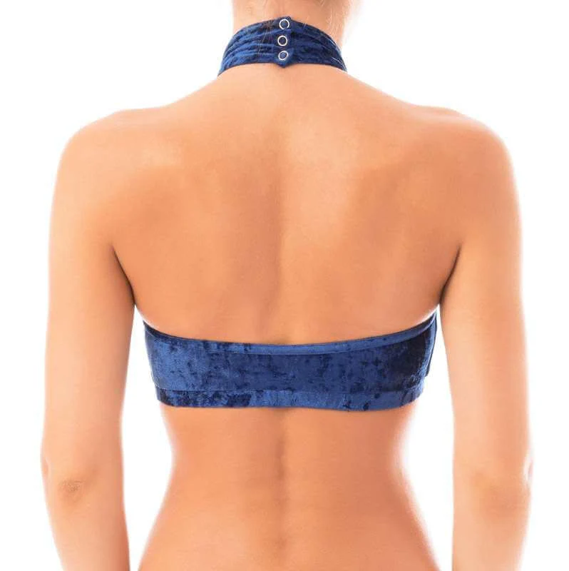 Velvet halter top sports bra - Lisette - Image 31