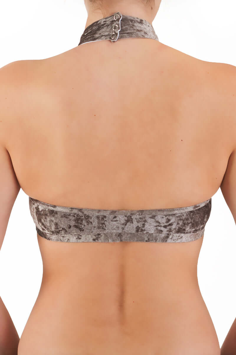 Velvet halter top sports bra - Lisette - Image 38
